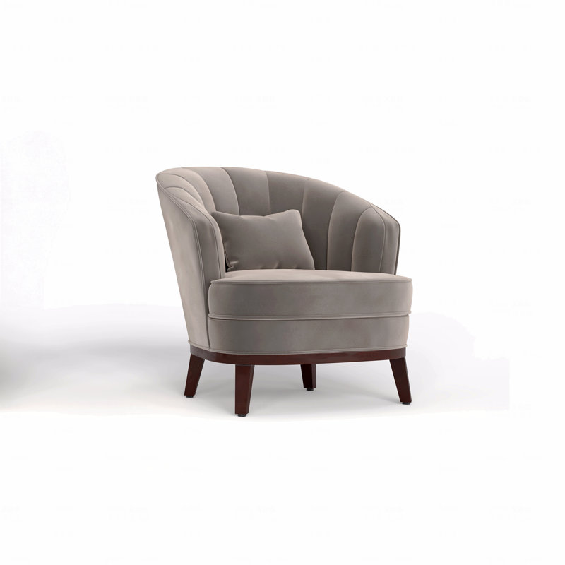 Fauteuil d'appoint rembourré Ava, gris, Gris