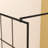 Framed Glass Shower Screen 34" Width X 72"Height With 1/4" 6Mm Silk-Printing Tempered Glass Aluminum And Support Bar, Shower Door