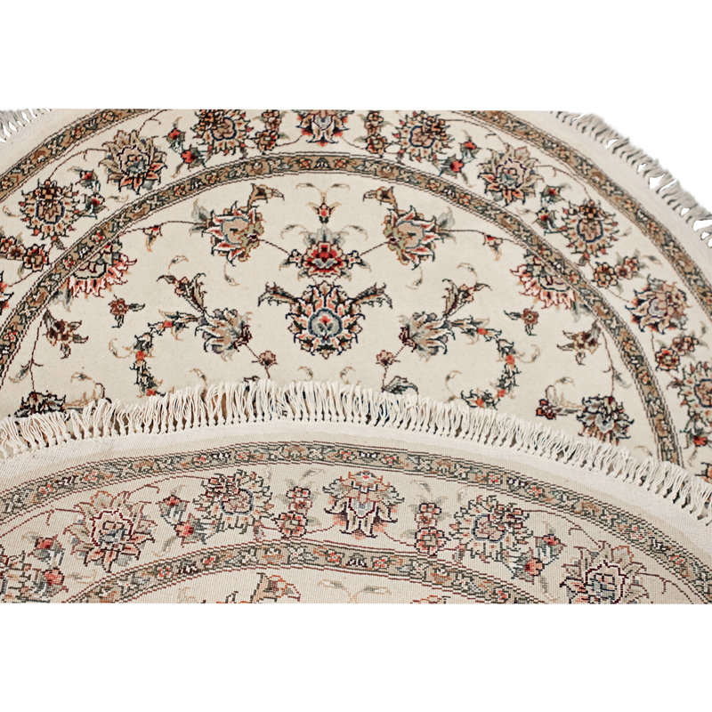Hand Knotted Area Rug in Ivory