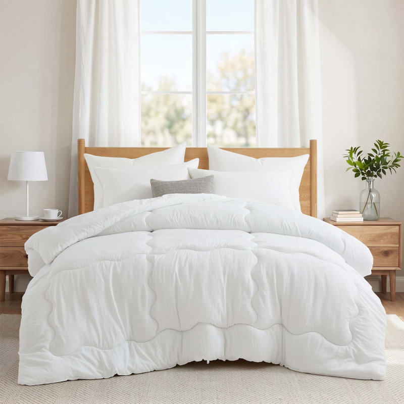 Antibacterial Anti-Mite Comforter, 50% 6D Fiber & 50% Toray Cotton, Brushed Polyester, King