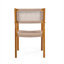 Ensemble de 2 chaises d'appoint tressées, structure en bois d'acacia avec assise en corde, finition brune, hauteur 35, pour salle à manger