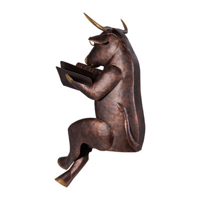 Cow Reading a Book Garden Statue