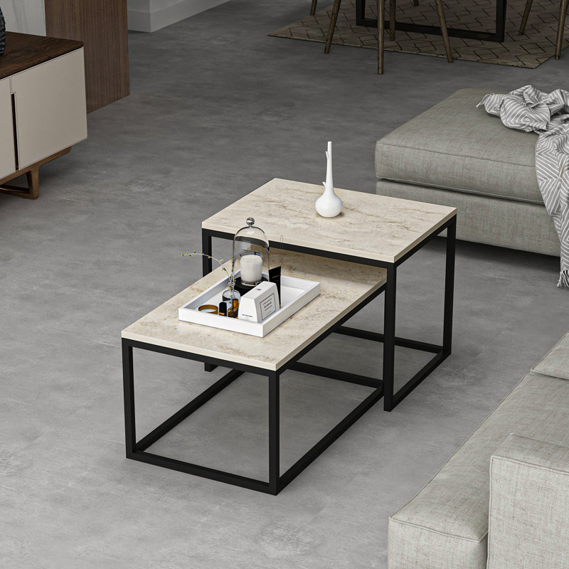 Glorias Coffee Table, Travertine