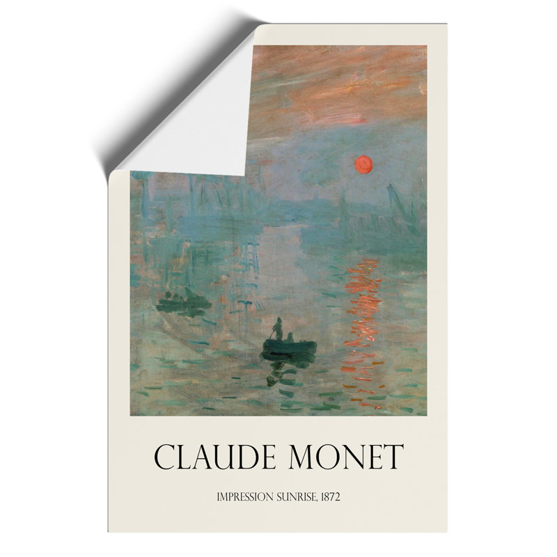 Monet Impression, Sunrise Print by Claude Monet - Frameless Print, 59cm H x 42cm W x 0.1cm D