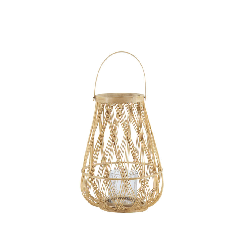 Abat-jour ocre en bambou