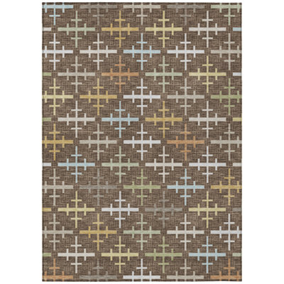 Machine Washable Indoor/Outdoor Chantille ACN2850 Geometric Rug