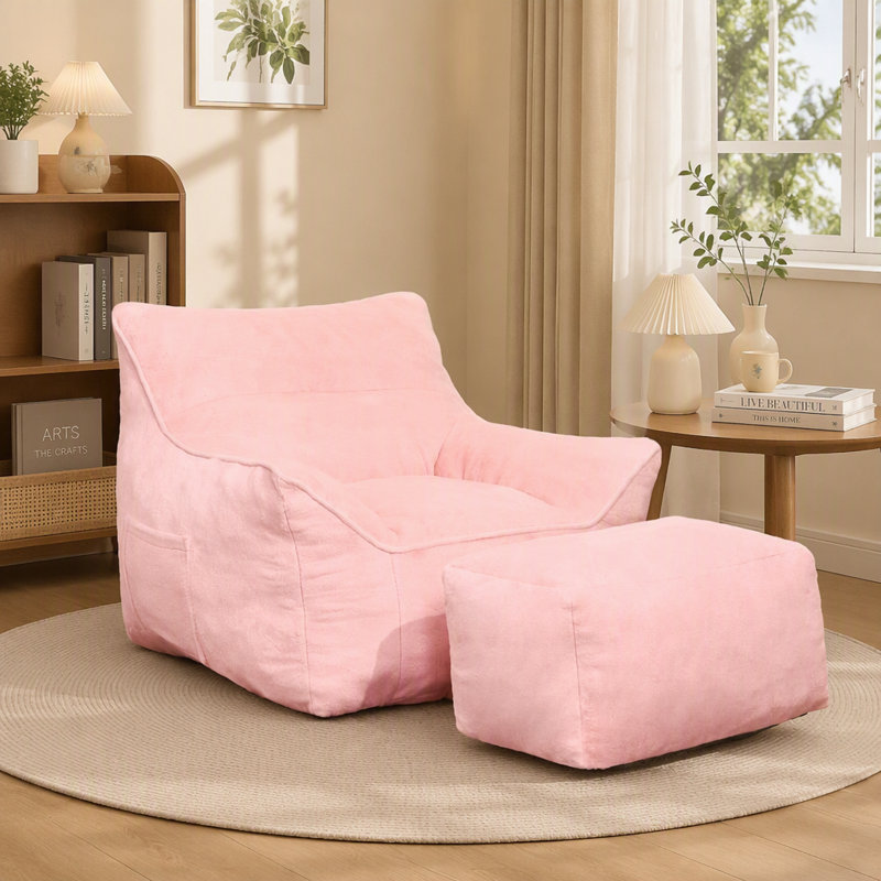 Pouf, canapé-lit, Rose