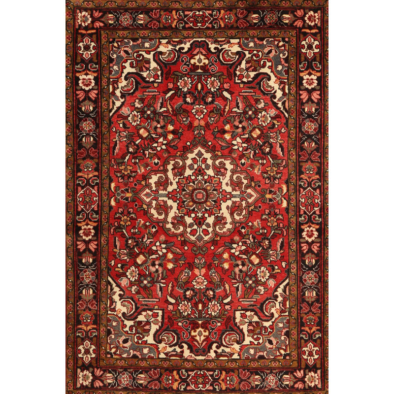 Tapis de zone rouge en laine touffeté à la main Argos