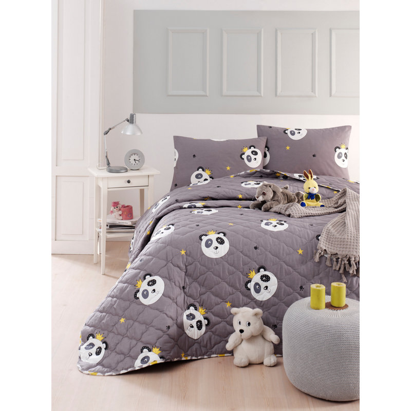 Abye Cotton No Pattern Bedspread with Pillowcases
