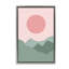 Toile flottante encadrée noire "Pink Sun Green Mountains" par Martina Pavlova-745216940-745216928