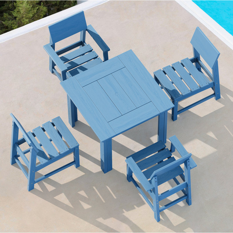 Ensemble repas pour 4 personnes Casundra Square, Bleu marine