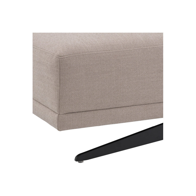 Endless Square Ottoman, Sand Polyester Blend