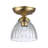 Zanera 1-Light Semi-Flush with Clear Glass-1870040852