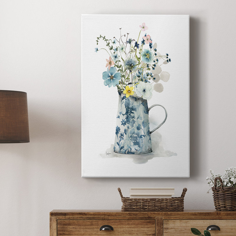 Cottage Garden Blues II - Cavas enveloppés de galerie, H 27 po x l 18 po