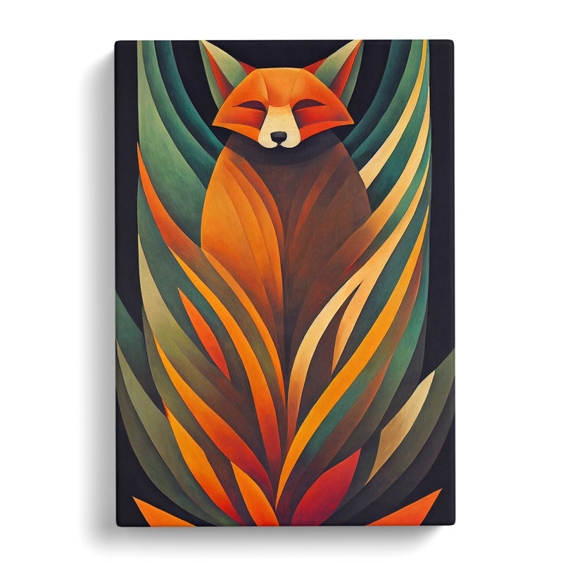 CAN-V0523-2664X Vintage Fox Vol.2 - Wrapped Canvas Print, 50cm H x 35cm W x 3cm D
