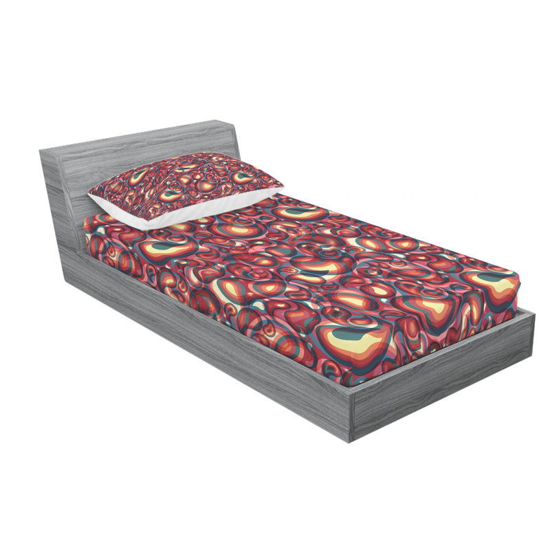 Microfiber Paisley Sheet Set, Twin XL Sheet Set + Fitted Sheet + 1 Pillowcase