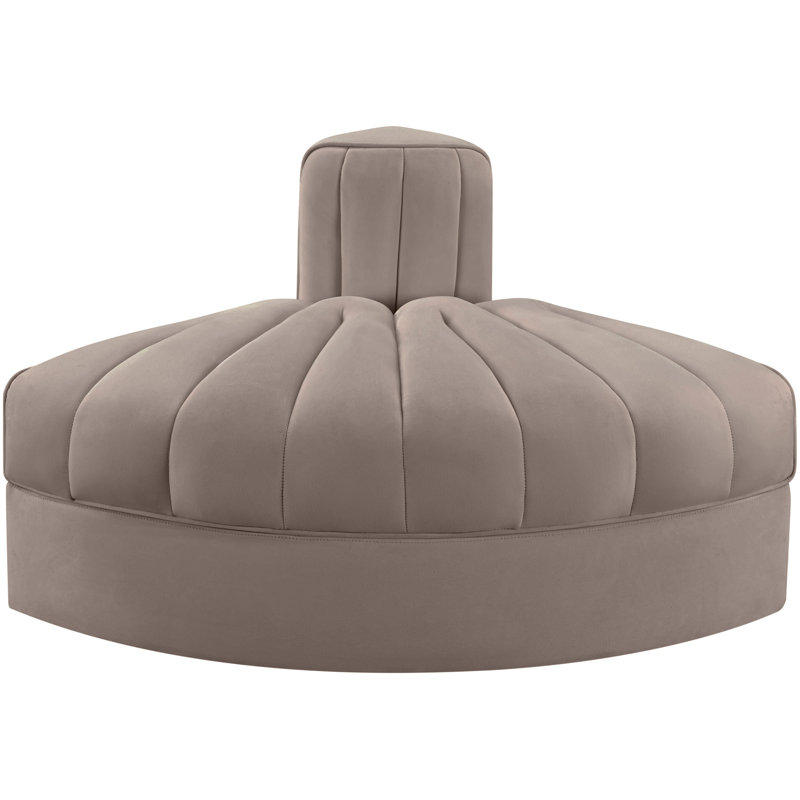 Fauteuil d'angle rembourré en tissu de performance Rummi, Taupe
