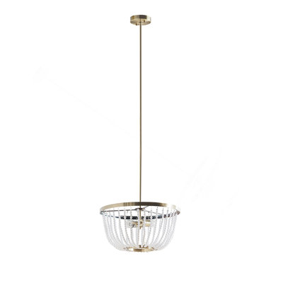 2-Light Beaded Chandelier