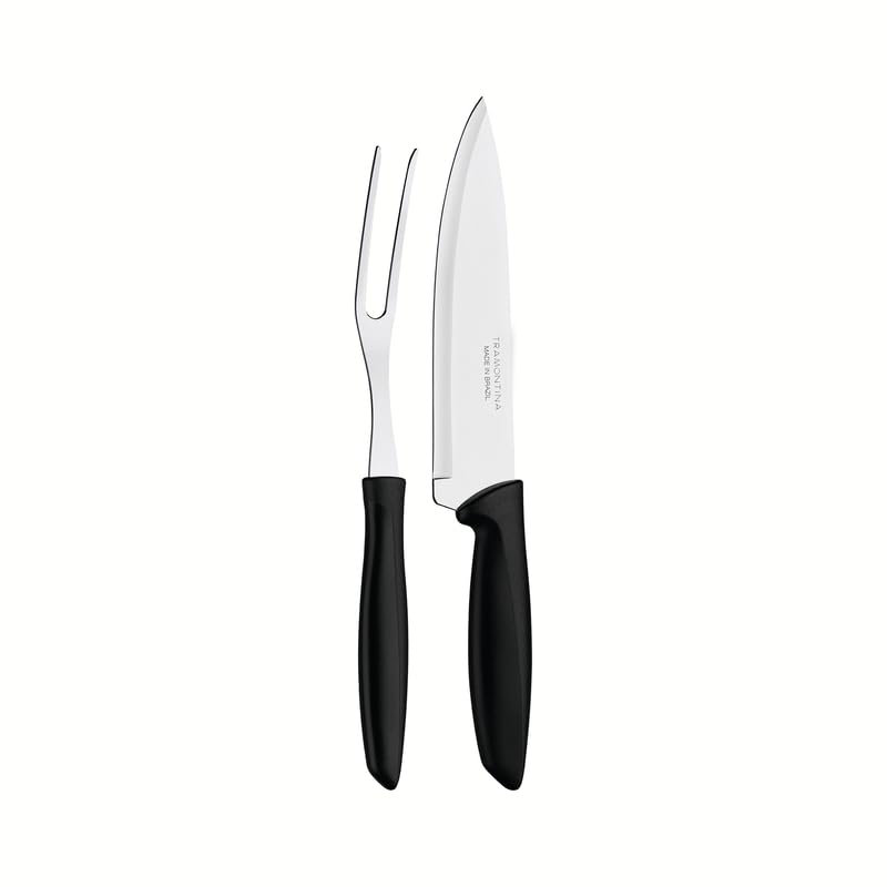 Tramontina 2 Pc Knife Set - Black Handle - Plenus