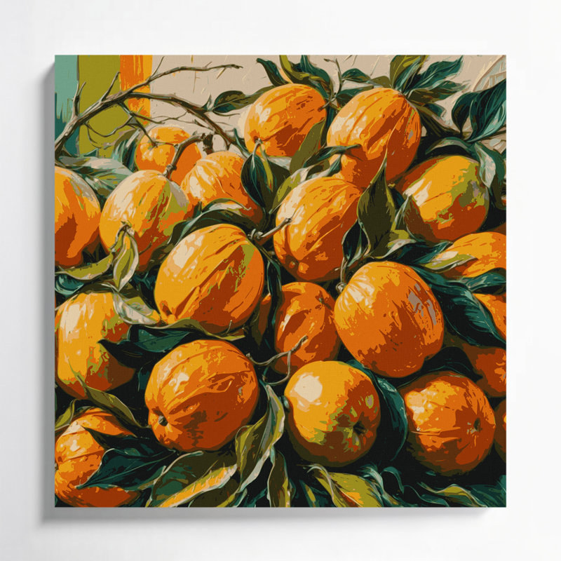 Art mural sur toile brun Fruit Marula, H 32 po x l 32 po