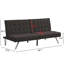 Lit ergonomique, structure en bois, pieds en acier inoxydable, matériau, lit de 58,88 lb en faux lin, stable et fiable, 650 lb