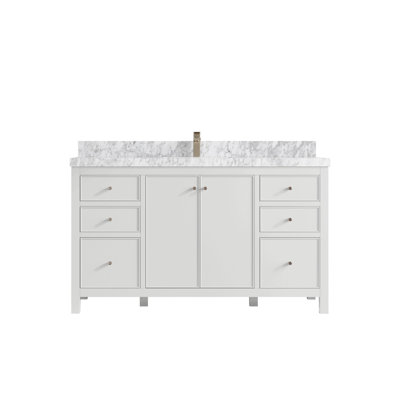 Meuble-lavabo simple 60 po avec plateau Chicago