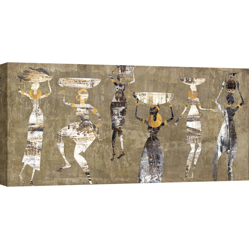 African Dance by Cynthia Fields - Wrapped Canvas Print, 60cm H x 120cm W x 4cm D