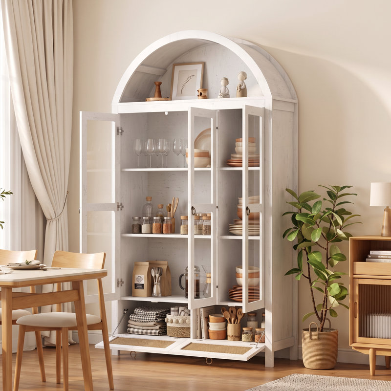 Vitrine de rangement 75 po, Blanc