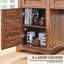 Bureau de direction 60 po avec tiroirs, bureau à domicile en bois avec station de charge-326131483