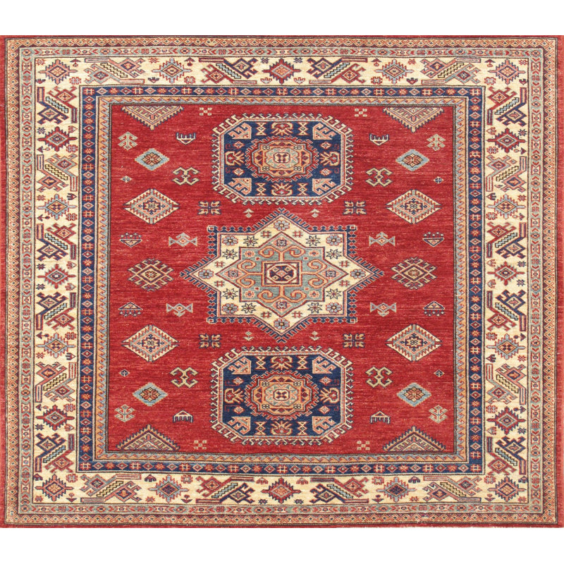 Rinoa Hand Woven Cotton and Wool Oriental Area Rug