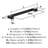 Bridgeport 6-5/16 inch (160mm) Center-to-Center Matte Black Cabinet Pull - 25 Pack-111778141-111778142