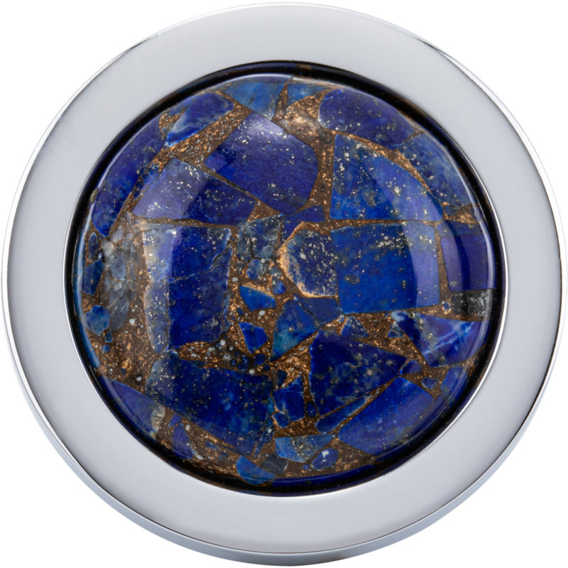 Firesky Diameter Knob, Mohave Lapis, Polished Chrome