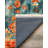 Azure Dreams Collection Digital Print Cotton-Polyester Blend Rug-1702057857
