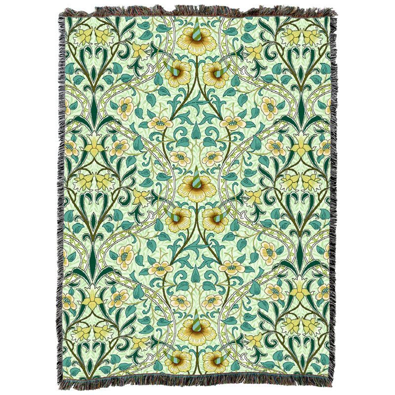 Couverture Pure Prairie Weavers - William Morris Daffodil Meadow, L 60 po x L 80 po, Prairie
