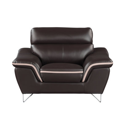 Chaise en cuir véritable