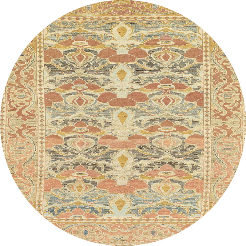 Abstract Indoor Rug, Round 4'