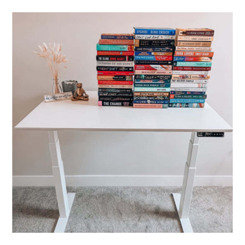 Standing Desk, White, White, 52" H x 48" W x 30" D