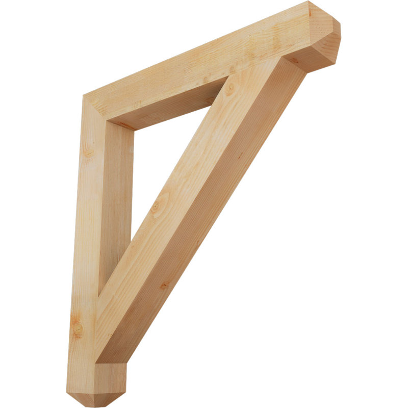 H 6 po x P 6 po Support en bois / corbeau, Sapin de Douglas, H 48 po x l 6 po x P 44 po