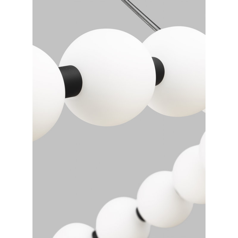 Orbet 1 - Light LED Chandelier, Nightshade Black, 2.8" H x 36" W x 36" D
