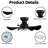 30 In. Black Modern Flush Mount Ceiling Fan With Light, 5 Abs Blades, Dc Motor, Reversible And Dimmable Led-919748572-919748573