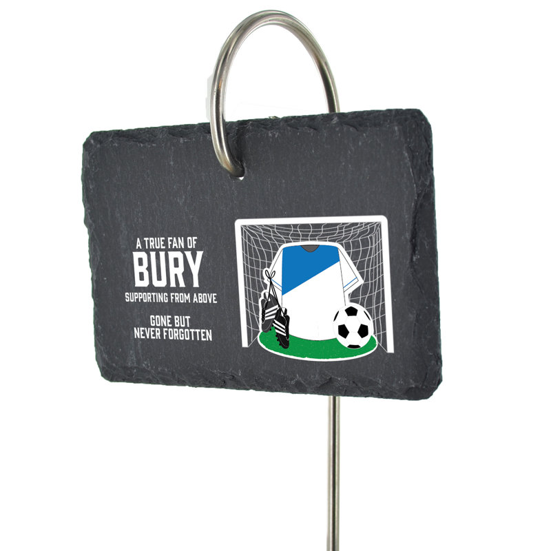 Bleidy Bury Fan Football Slate Grave Marker Memorial Plaque
