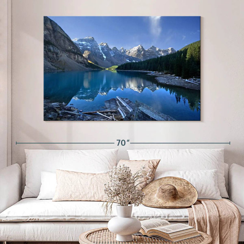 Lac pittoresque de la Moraine, H 34 po x l 51 po
