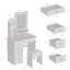 Meuble-lavabo l 31,5 po x P 15,6 po x H 55,1 po avec miroir lumineux 3 couleurs