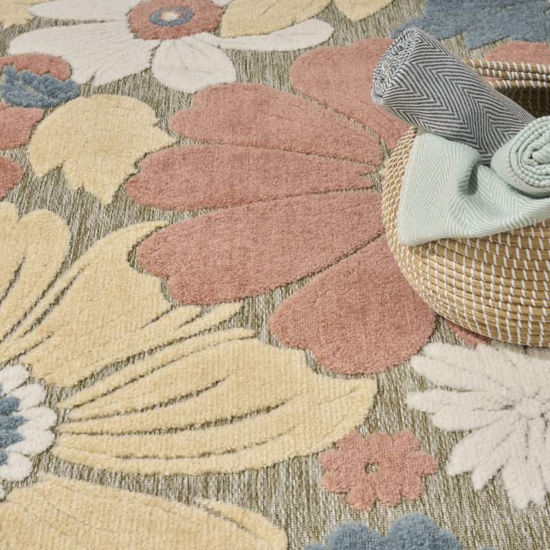 Tapis moderne Villem Rose, Rectangle 7 pi 10 po x 10 pi 6 po