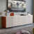 Orange / gris clair