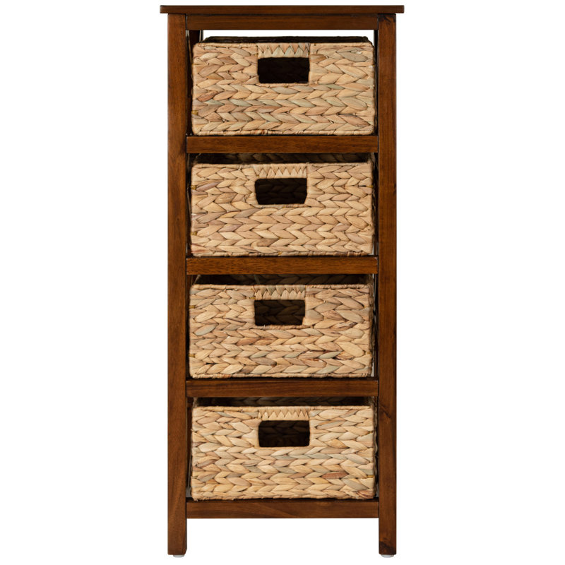 Emmanuelle 4 Drawer Storage Drawer, Walnut