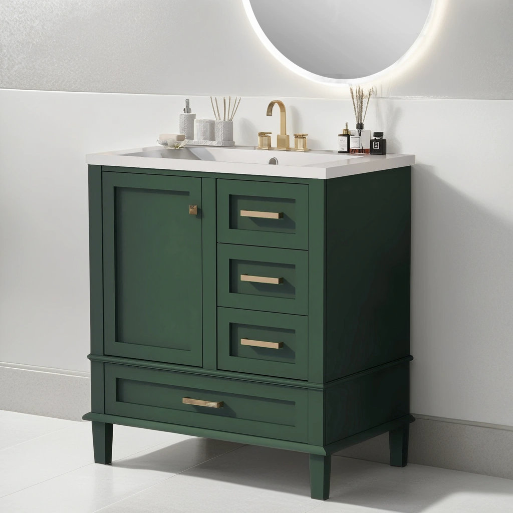 Winston Porter Nouri 30'' Free Standing Single Bathroom Vanity with Top ...