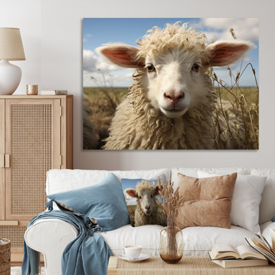 Sheep Portrait II - Animals Wall Art Living Room