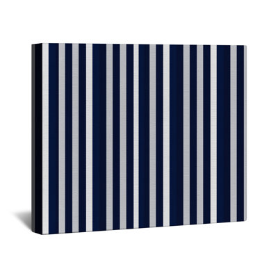 Blue Stripes Canvas  Gallery Wrap - Pattern Wall Decor in Many Sizes