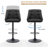 Swivel Bar Stool With Back, Adjustable Fabric Tufted Barstool, Upholstered Counter Height Airlift Bar Chair For Kitchen Dining Cafe-170804002-170804000